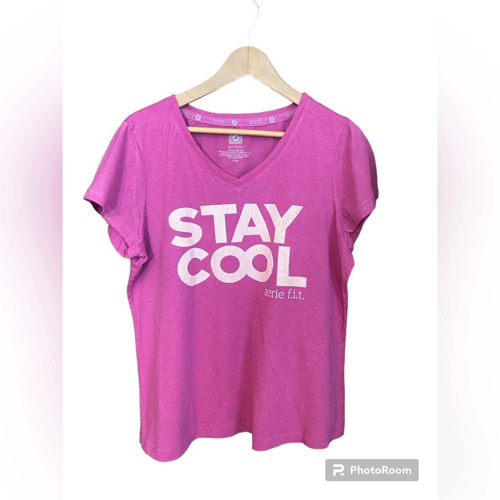 Aerie Fit T-Shirt Pink Size xl
